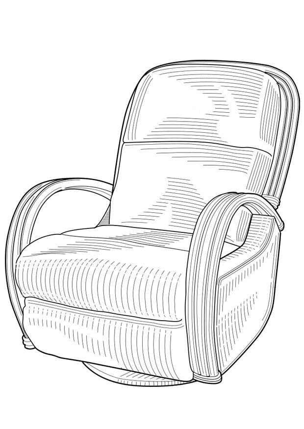 Página para colorir poltrona