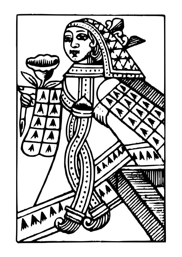 Página para colorir rainha