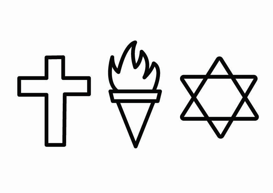 Página para colorir religiA£o - moral e A©tica