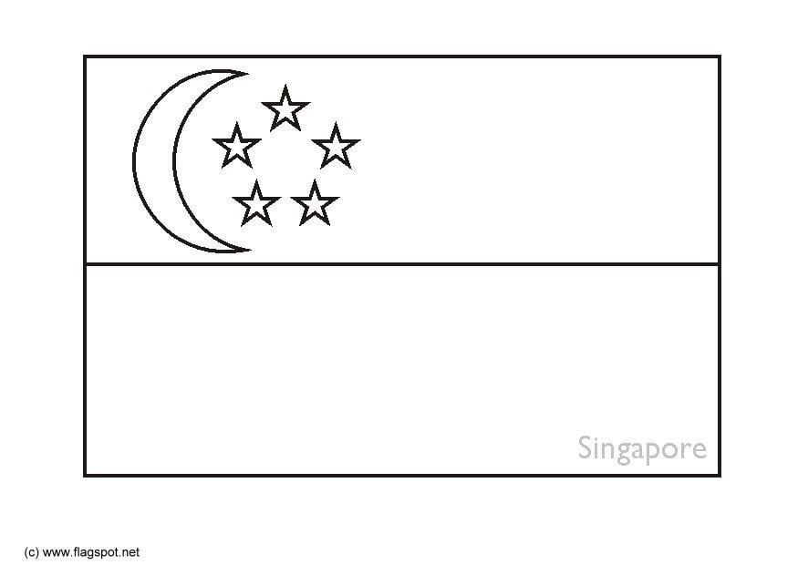 Página para colorir singapura