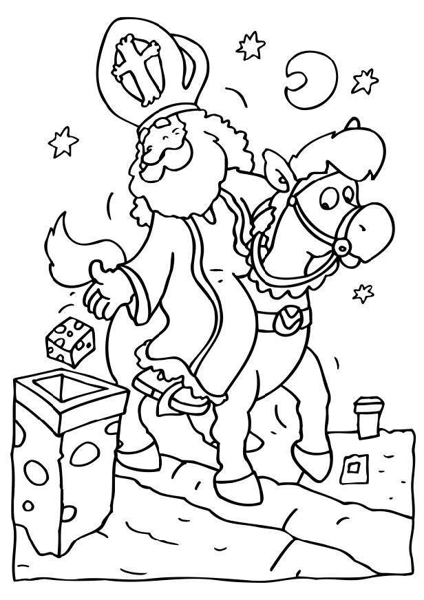 Página para colorir sinterklaas