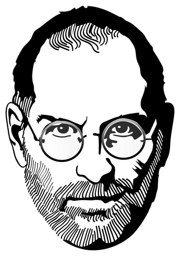 Página para colorir steve jobs
