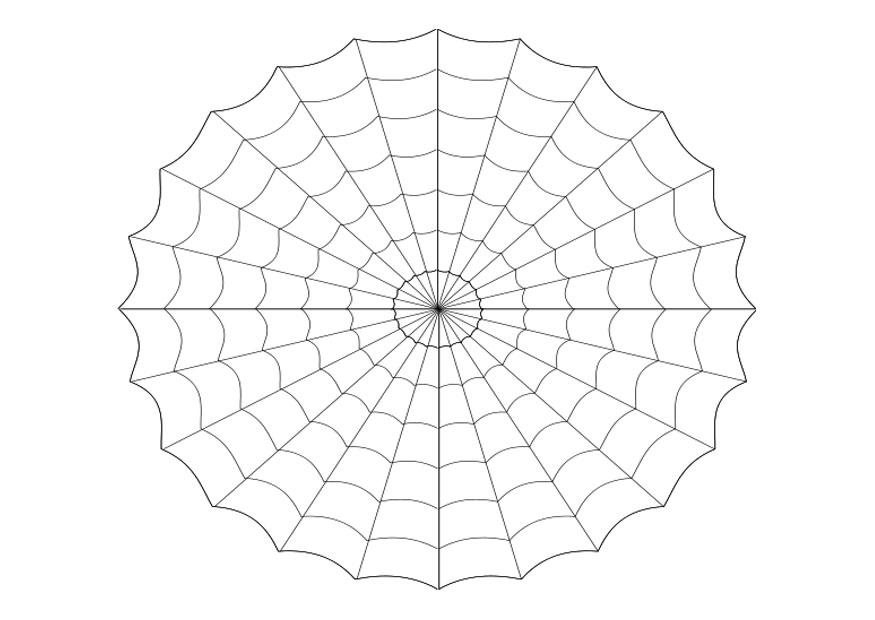 Página para colorir teia de aranha