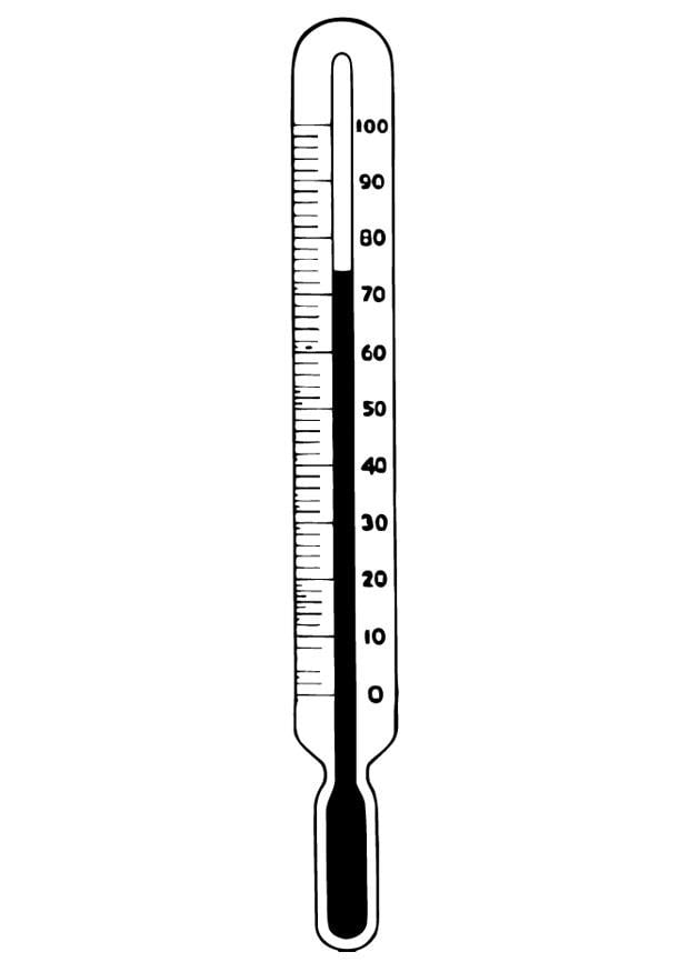Página para colorir temperatura - termA´metro