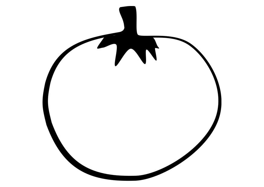 Página para colorir tomate