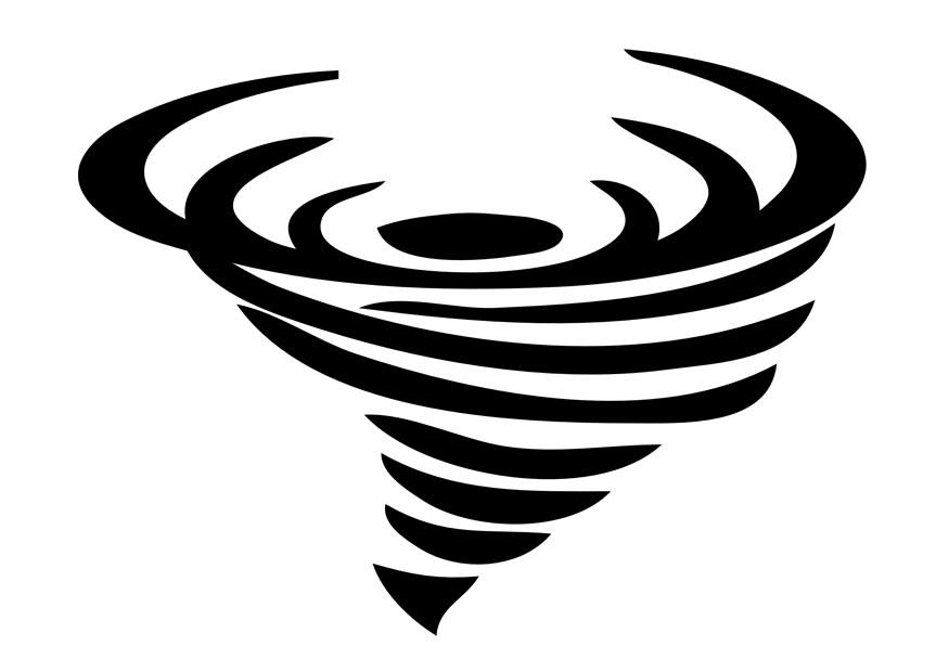 Página para colorir tornado