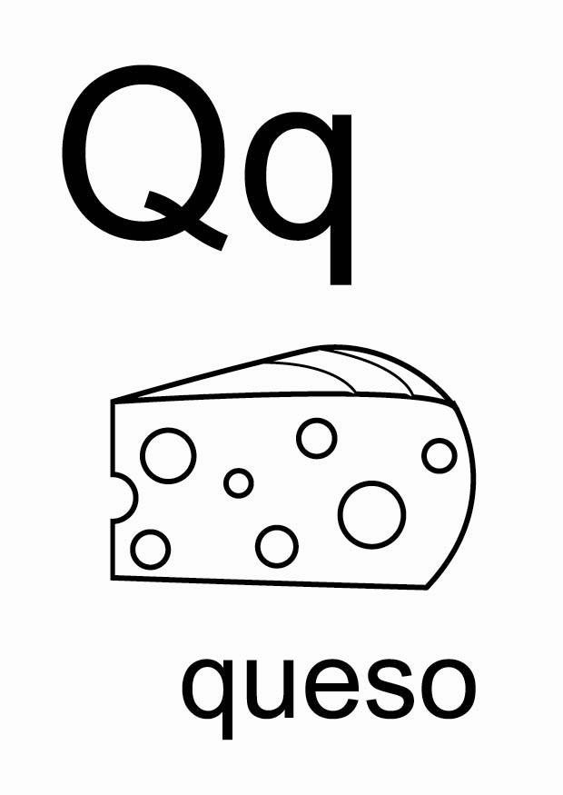 q Página para colorir q