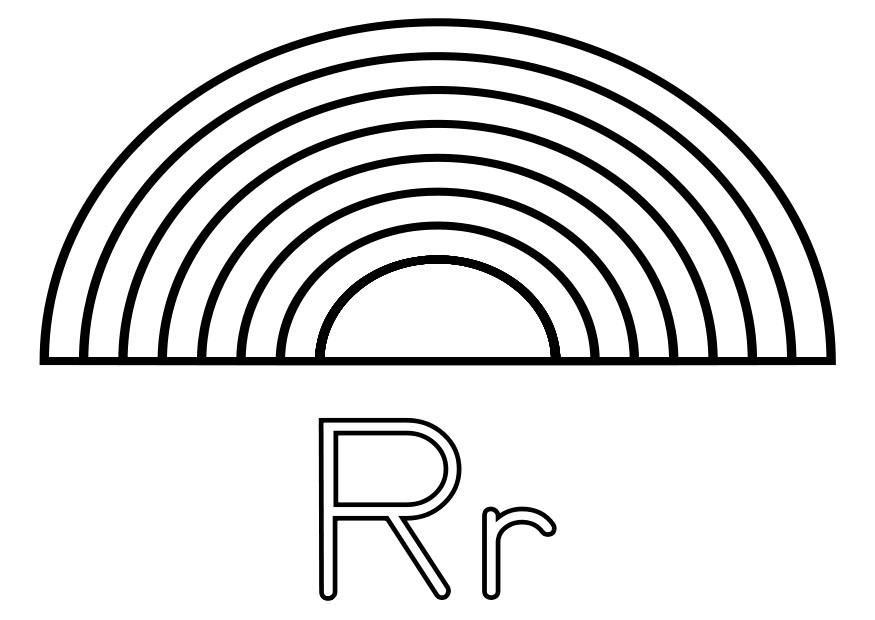 r Página para colorir r
