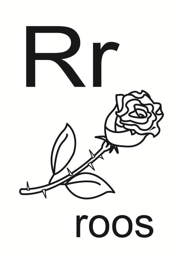 r Página para colorir r