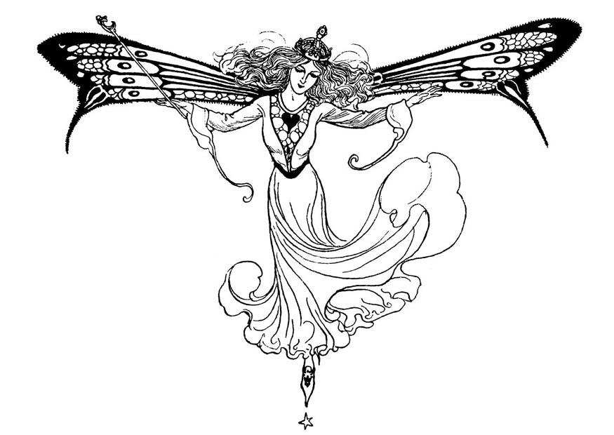 rainha dos elfos Página para colorir rainha dos elfos