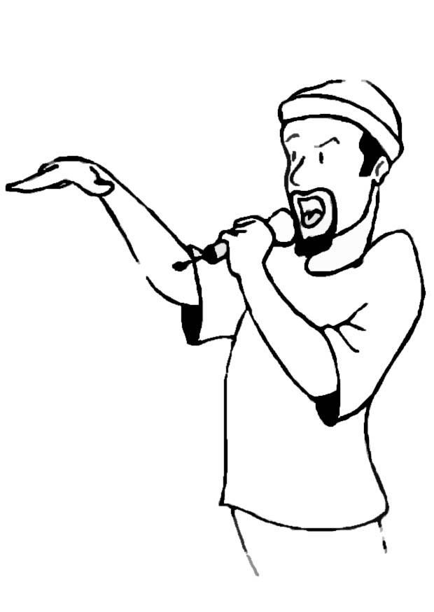 rapper Página para colorir rapper