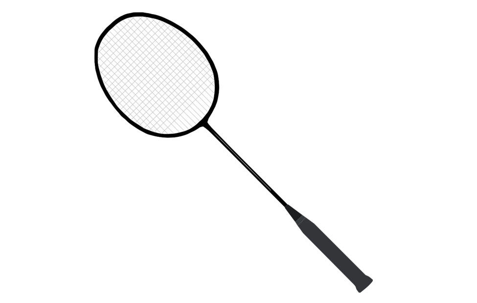 raquete de badminton Página para colorir raquete de badminton