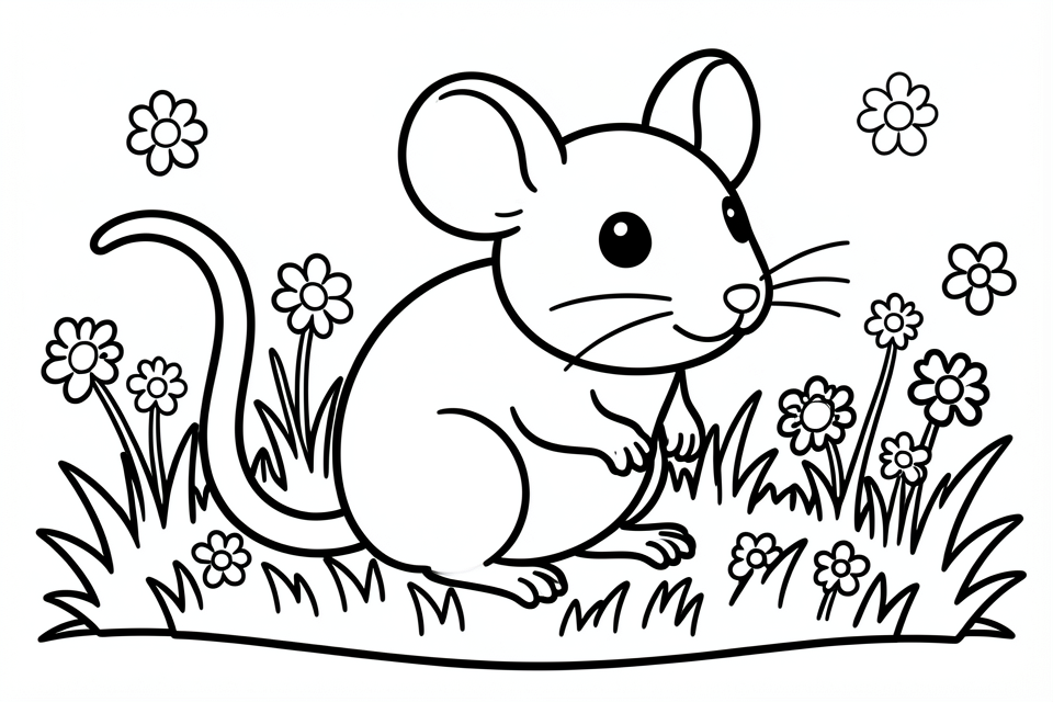 rato Página para colorir rato