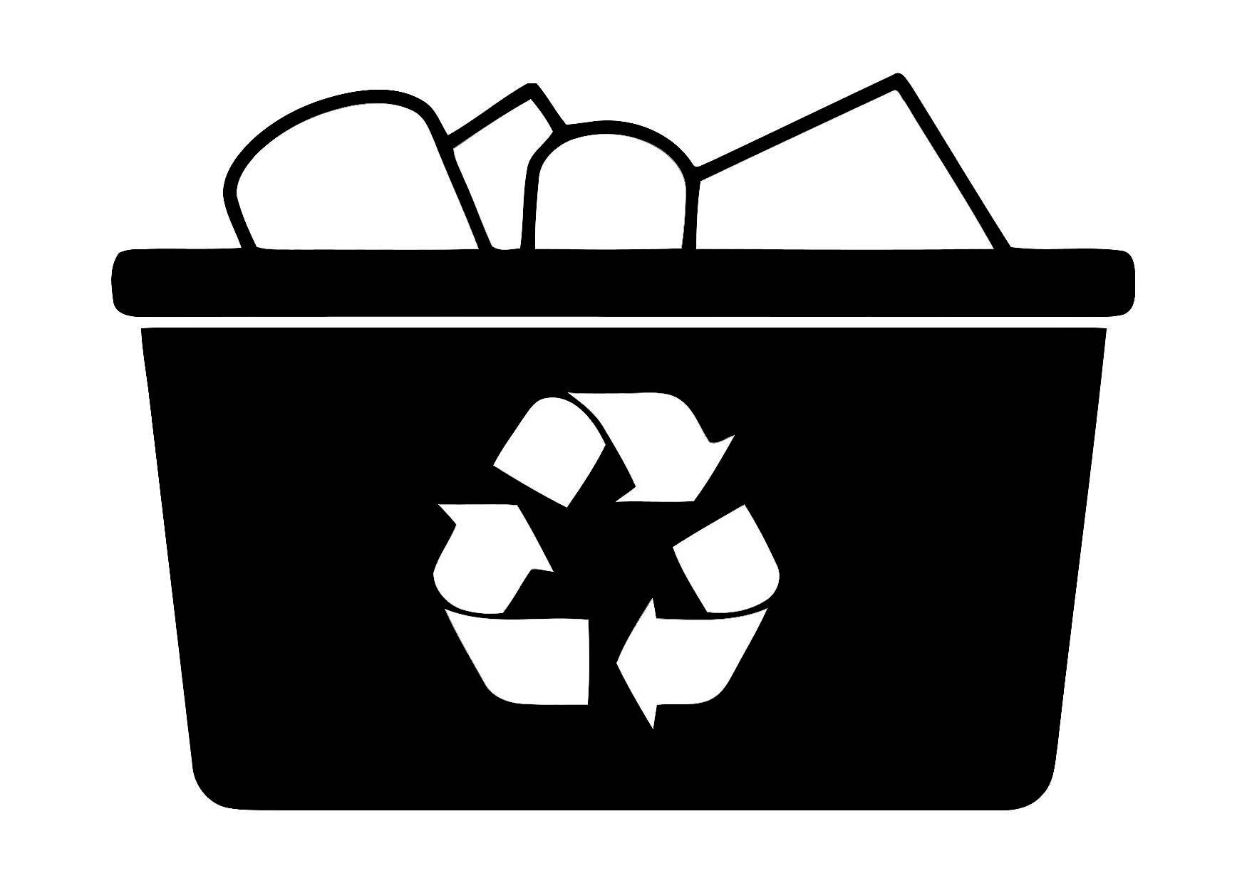 reciclar Página para colorir reciclar