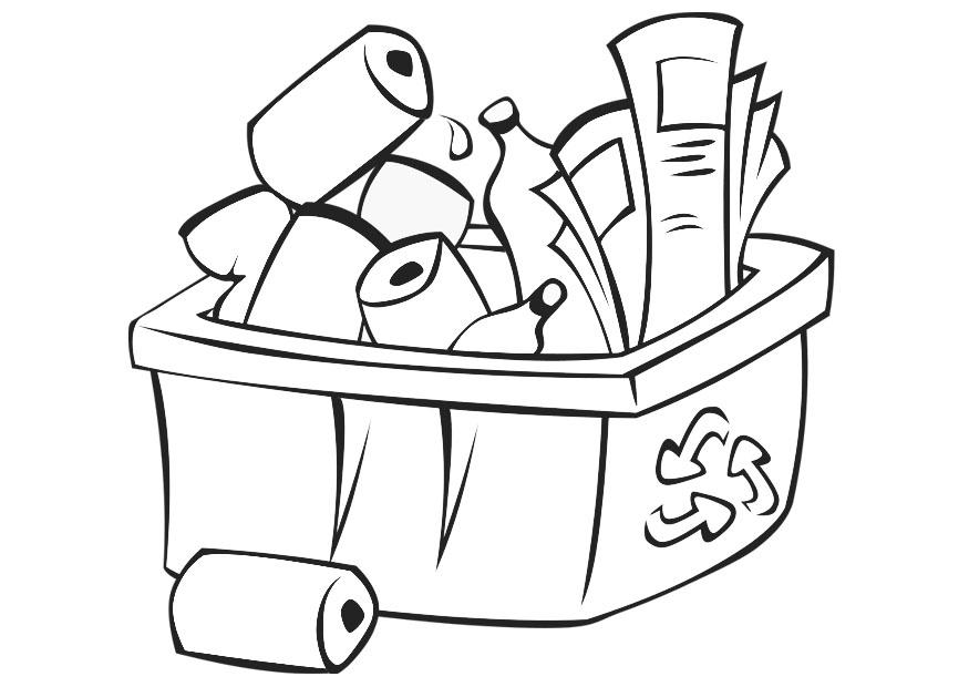 reciclar Página para colorir reciclar