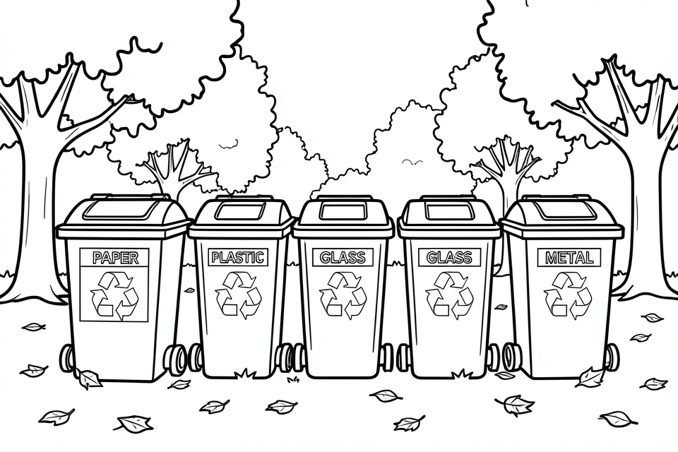 reciclar Página para colorir reciclar