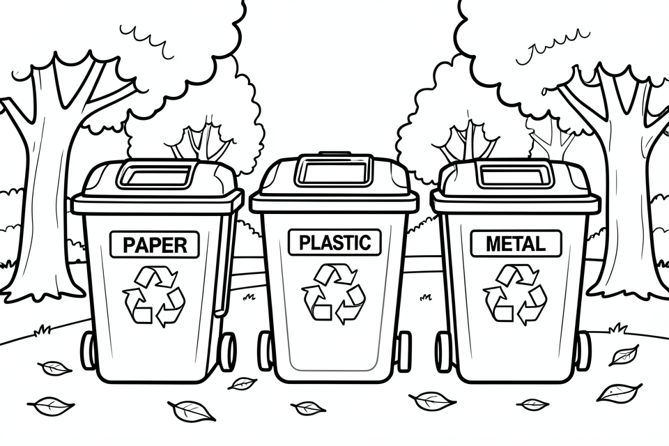 reciclar Página para colorir reciclar