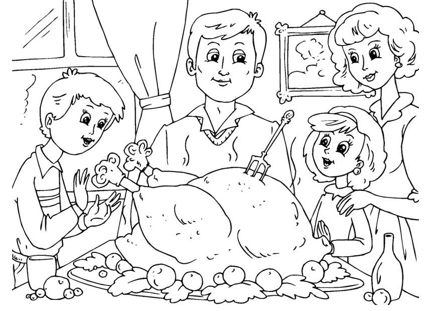 refeiA§A£o de aA§A£o de graA§as em famAlia Página para colorir refeiA§A£o de aA§A£o de graA§as em famAlia