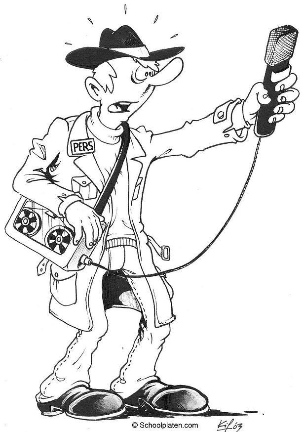 reporter Página para colorir reporter