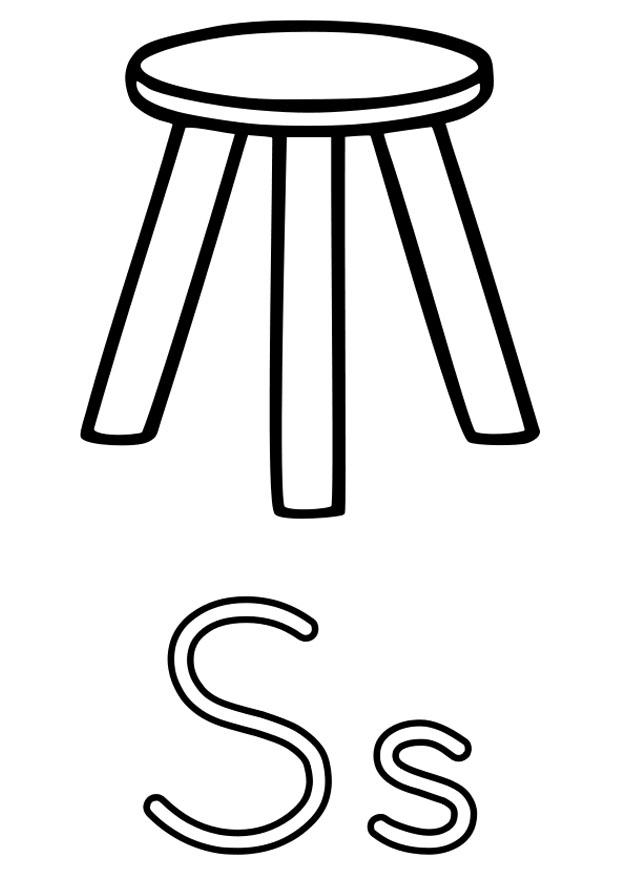 s Página para colorir s