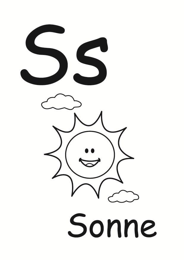 s Página para colorir s