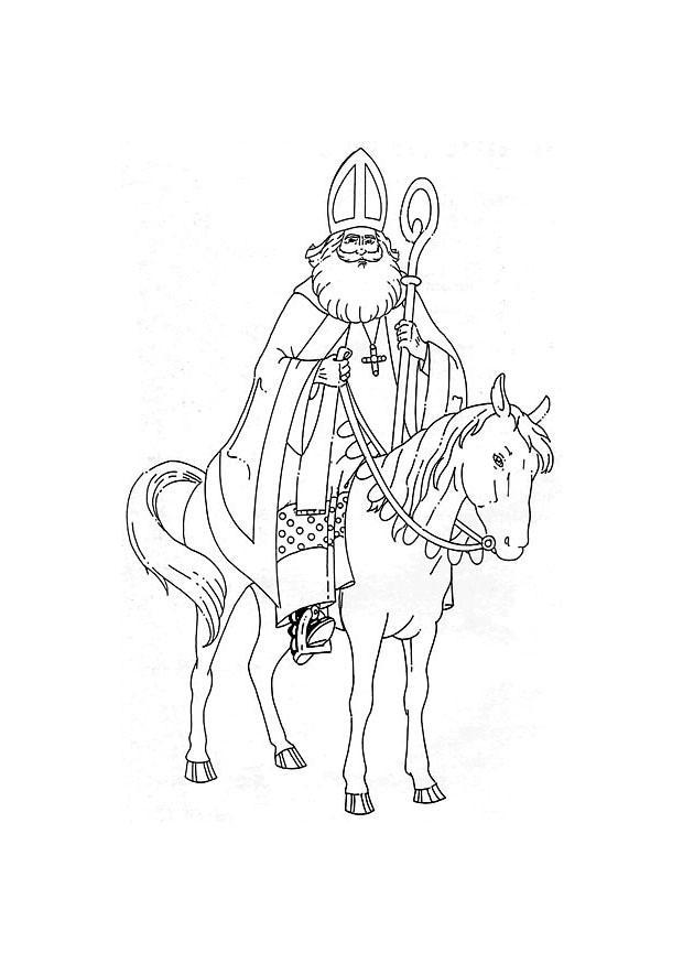 sA£o nicolau em seu cavalo Página para colorir sA£o nicolau em seu cavalo
