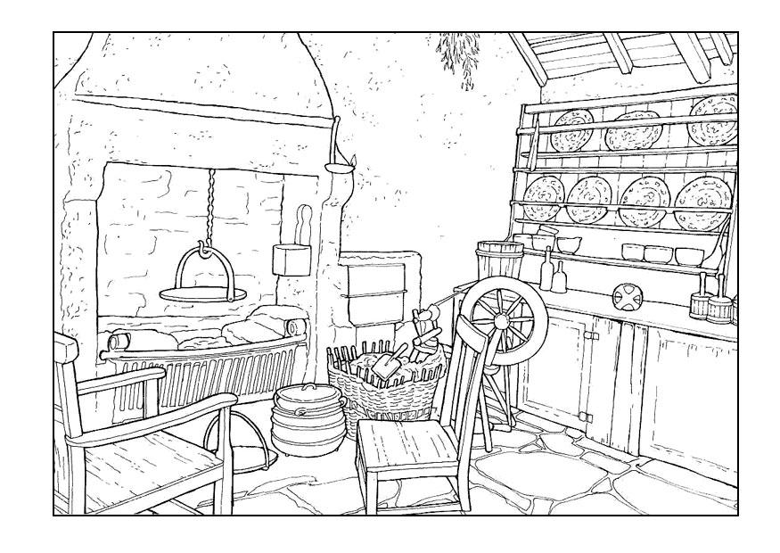 sala de estar no sA©culo xviii Página para colorir sala de estar no sA©culo xviii