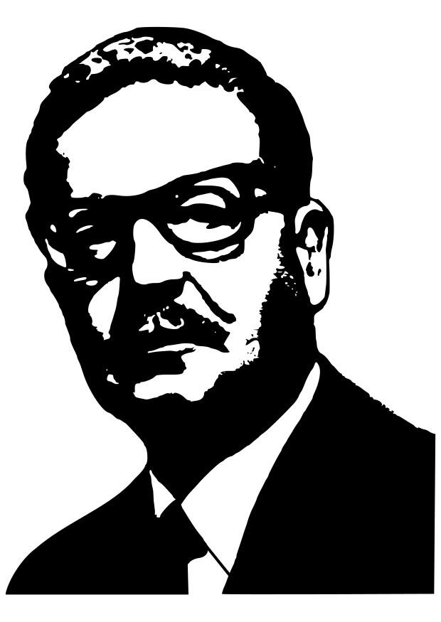 salvador allende Página para colorir salvador allende