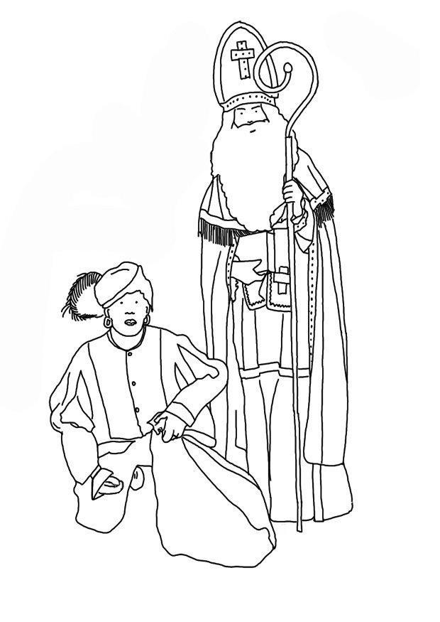 sA£o nicolau e piet Página para colorir sA£o nicolau e piet