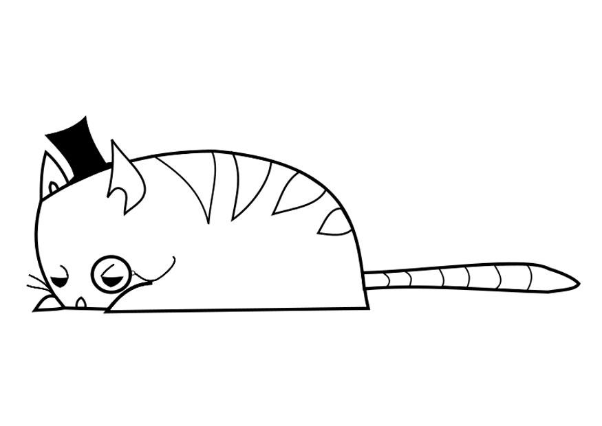 senhor gato Página para colorir senhor gato