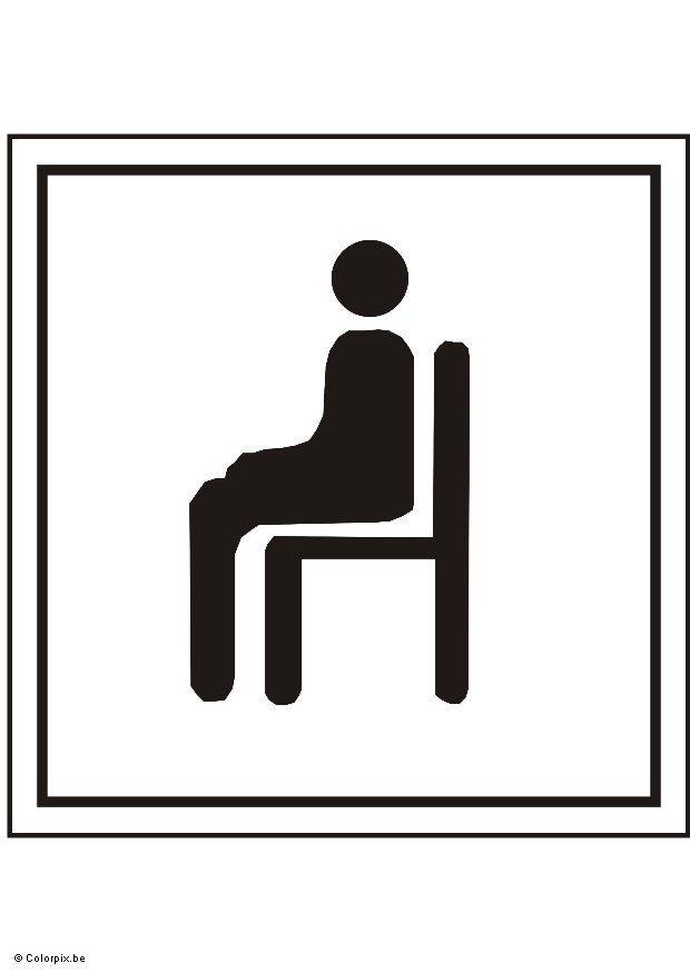 sentar Página para colorir sentar