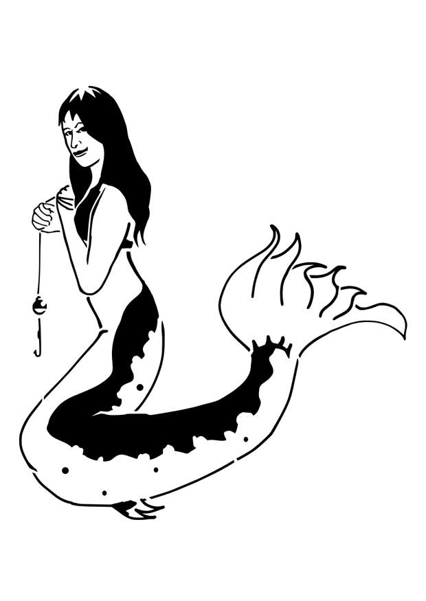 sereia Página para colorir sereia