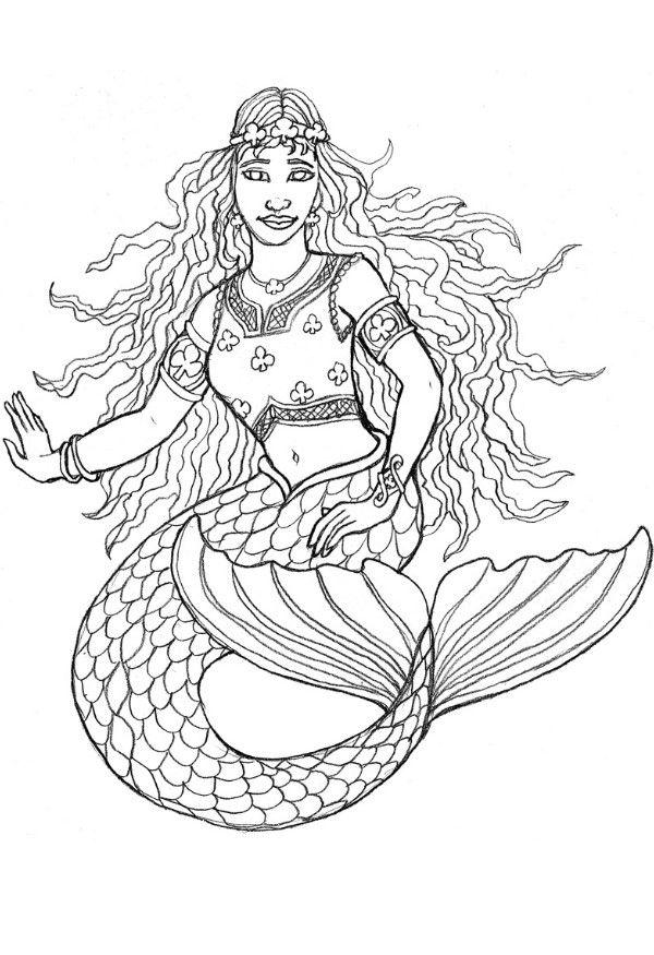 sereia de shamrock Página para colorir sereia de shamrock