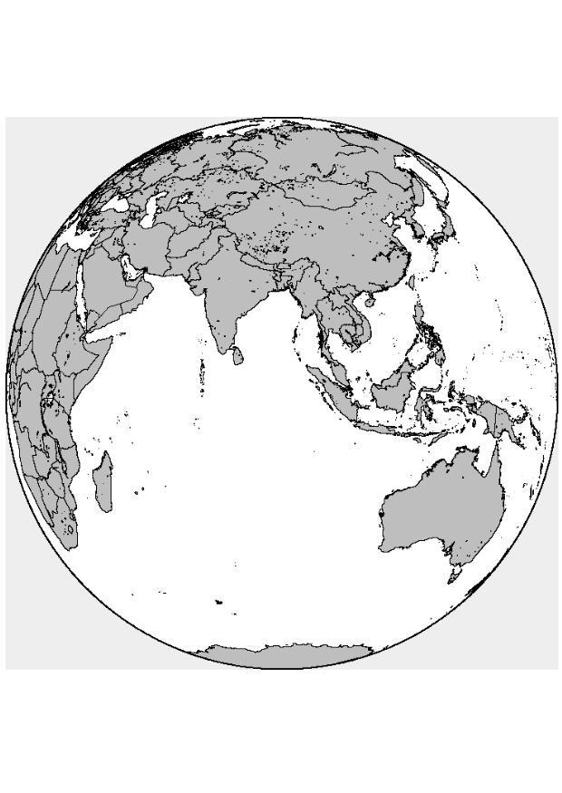 Asia Página para colorir Asia