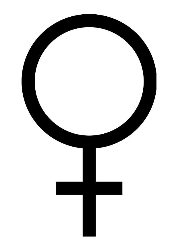 sAmbolo feminino Página para colorir sAmbolo feminino