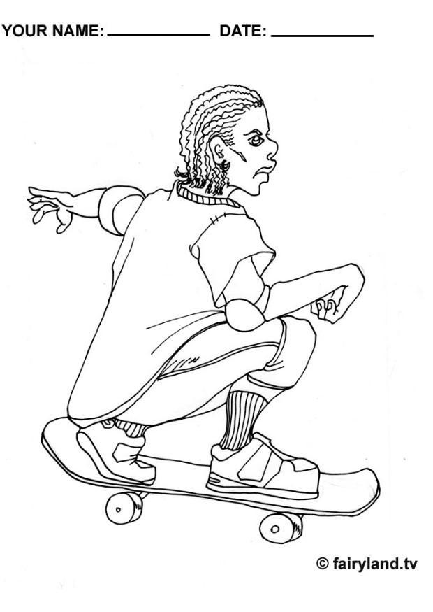 skate legal Página para colorir skate legal
