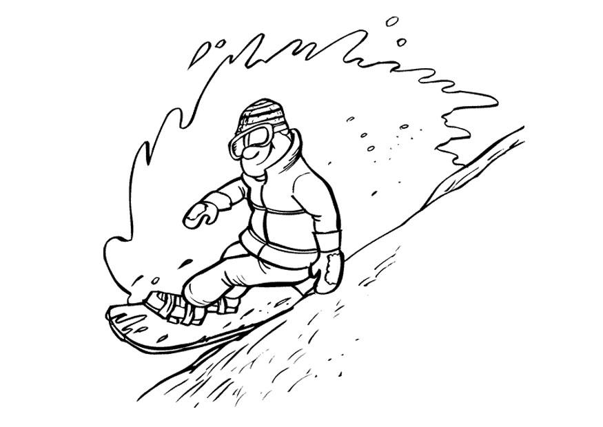 snowboard Página para colorir snowboard