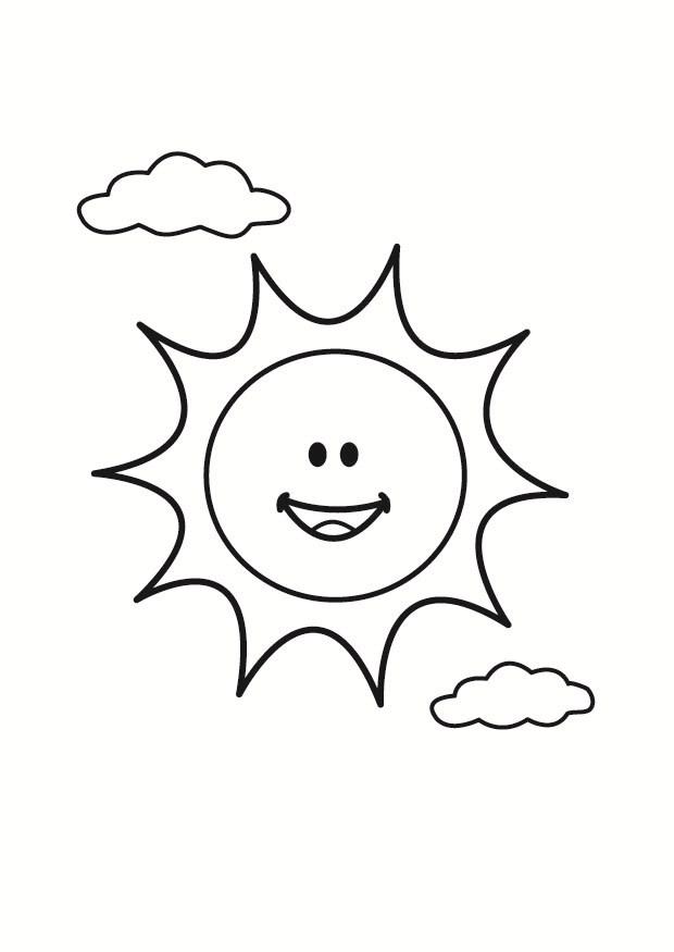 sol Página para colorir sol
