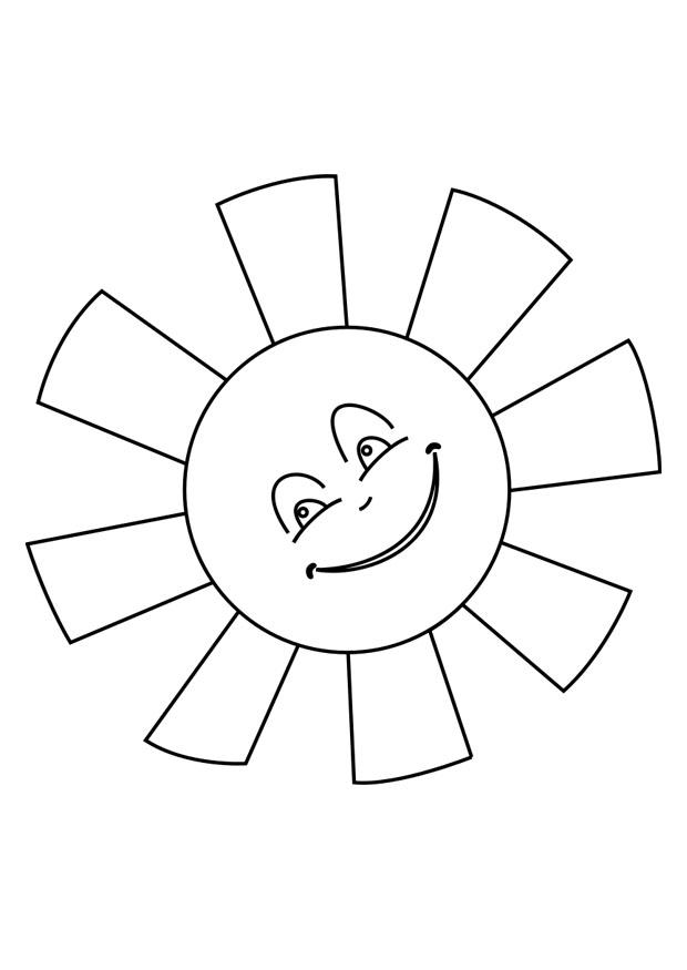sol Página para colorir sol