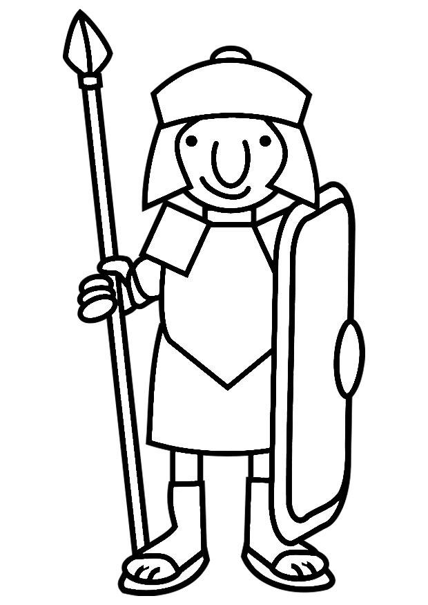 soldado romano Página para colorir soldado romano
