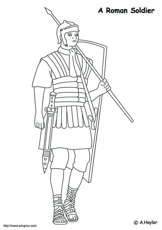 soldado romano Página para colorir soldado romano