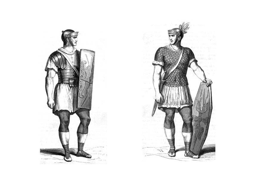soldados romanos Página para colorir soldados romanos