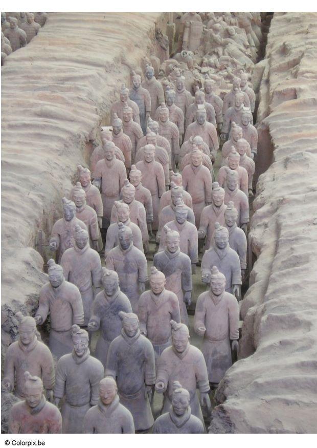 Foto soldados terracota xian