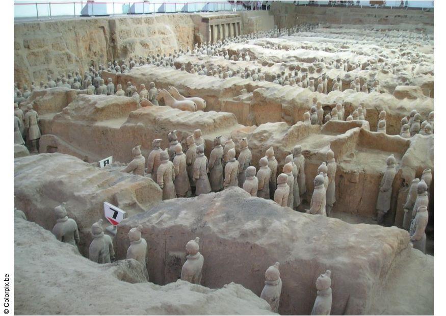 Foto soldados terracota xian