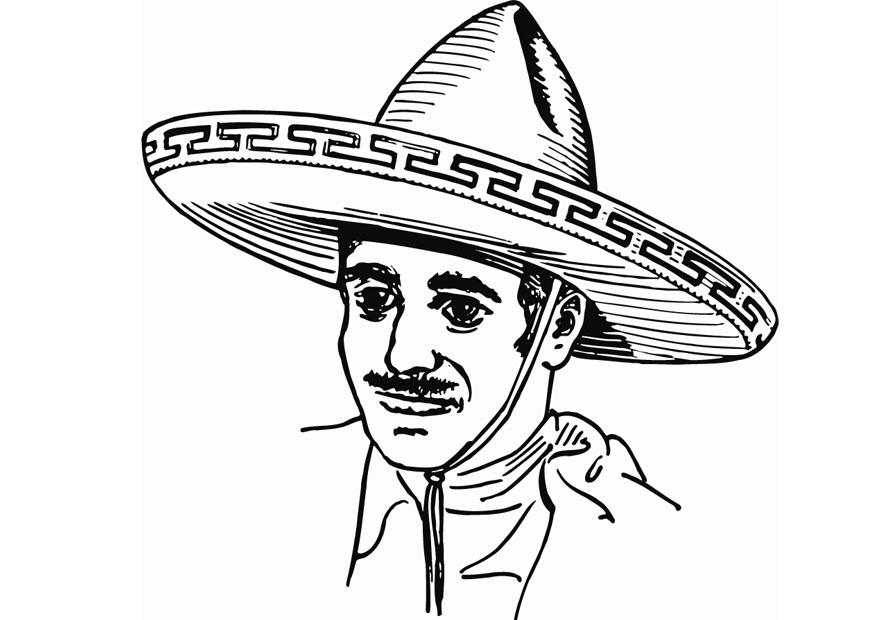 sombrero Página para colorir sombrero
