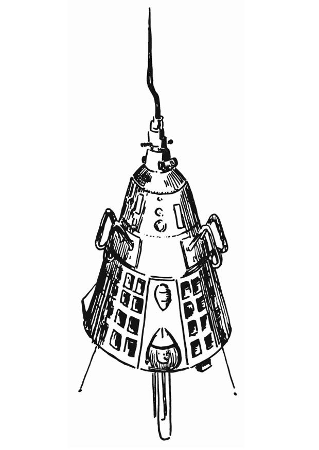 Página para colorir sputnik