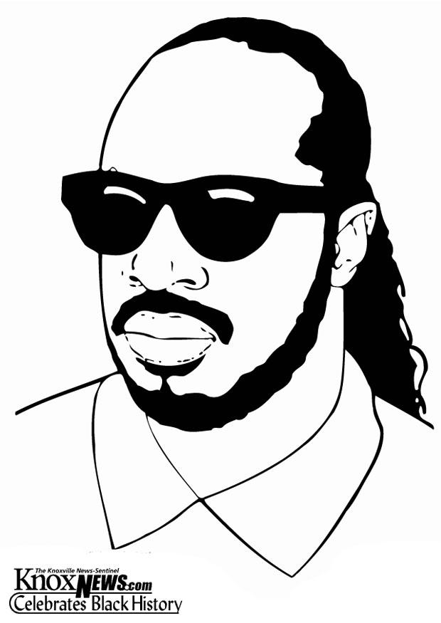 stevie wonder Página para colorir stevie wonder