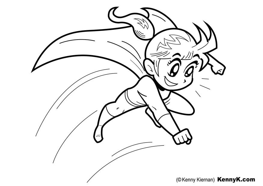 super-heroAna Página para colorir super-heroAna