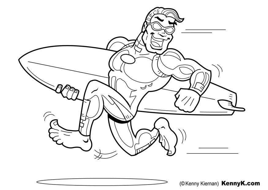 surfista Página para colorir surfista