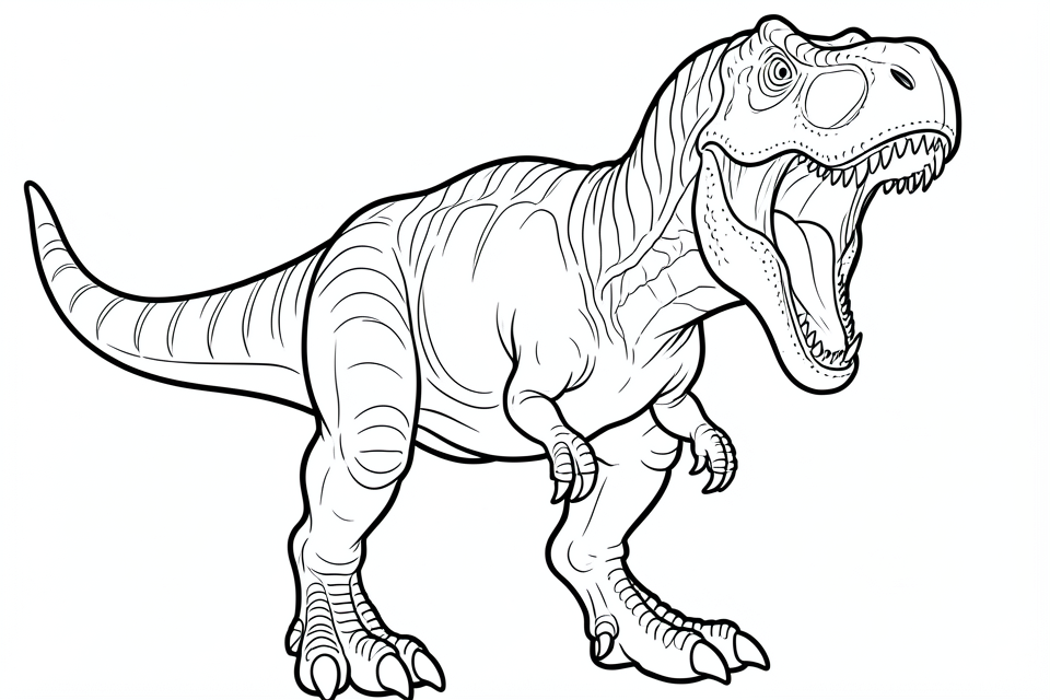 t-rex rugindo Página para colorir t-rex rugindo